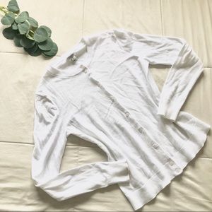 J. Crew White Cardigan